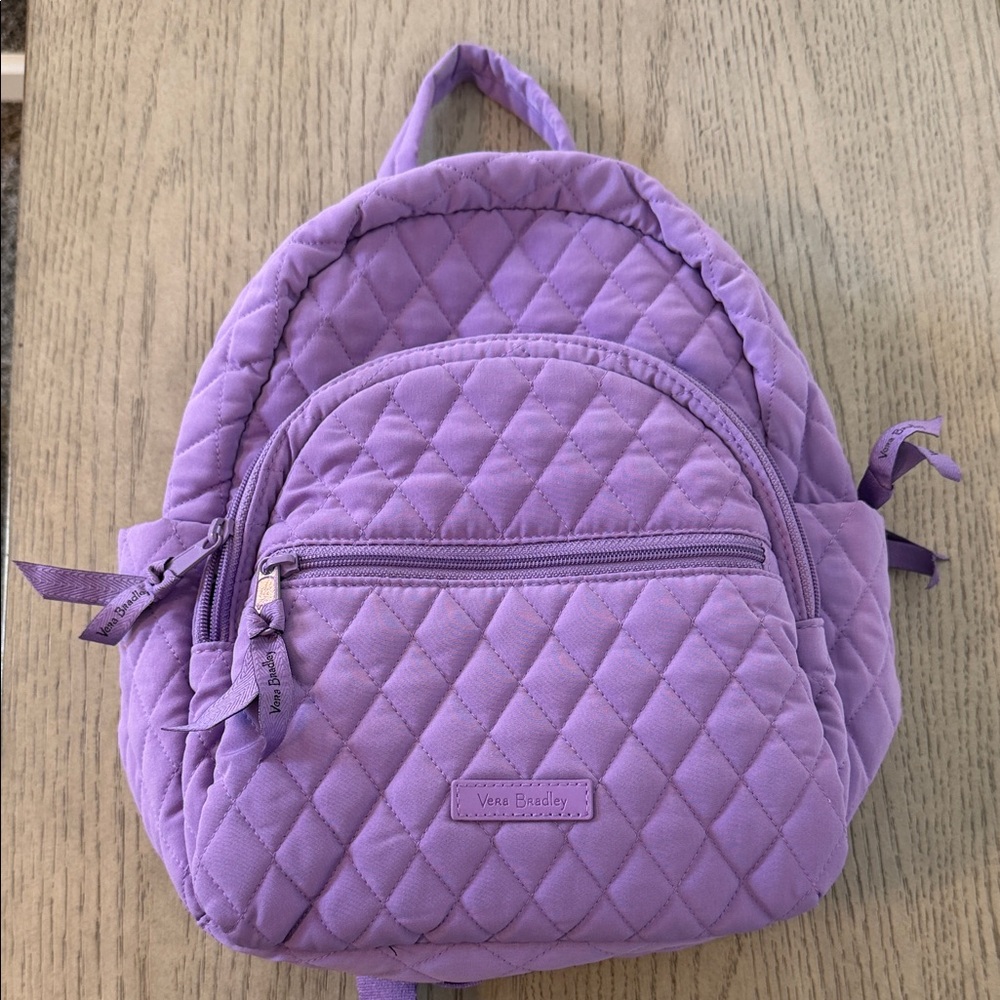 Vera Bradley Quilted Purple Mini Backpack